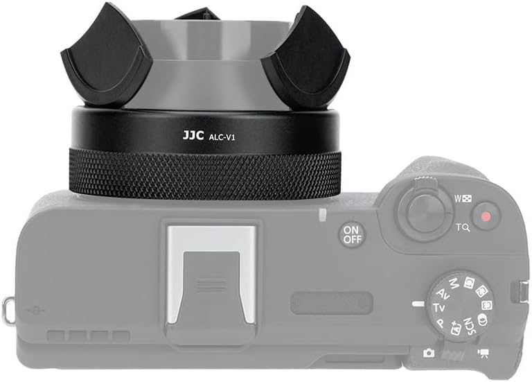 JJC Auto Open and Close Lens Cap for Canon PowerShot V1 PSV1 Cameras, Auto Lens Cap, Lens Protection, Canon Vlog Camera, Lens Cover, Dustproof, Scratch-Resistant, Convenient to Carry