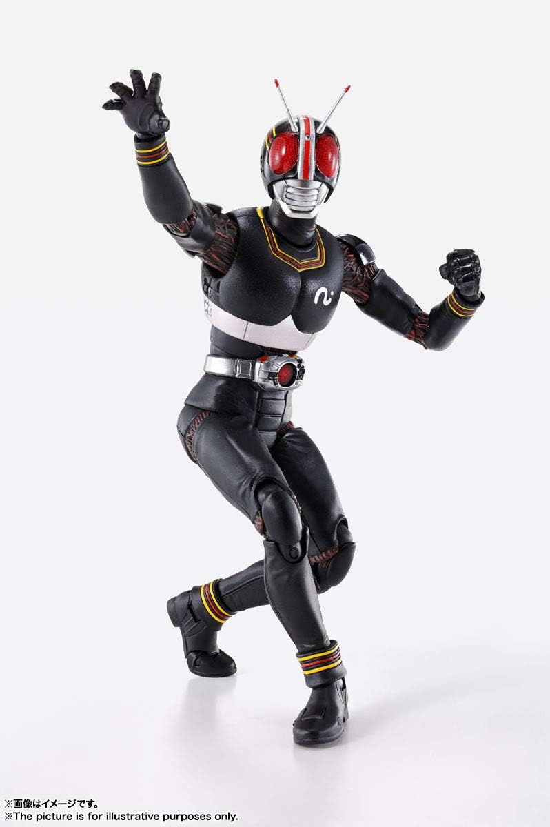 Tamashi Nations S.H. Figuarts (True Bone Carving Manufacturing Method), Kamen Rider Black, Approx. 5.9 inches (150 mm), ABS & PVC Pre-painted Action Figure