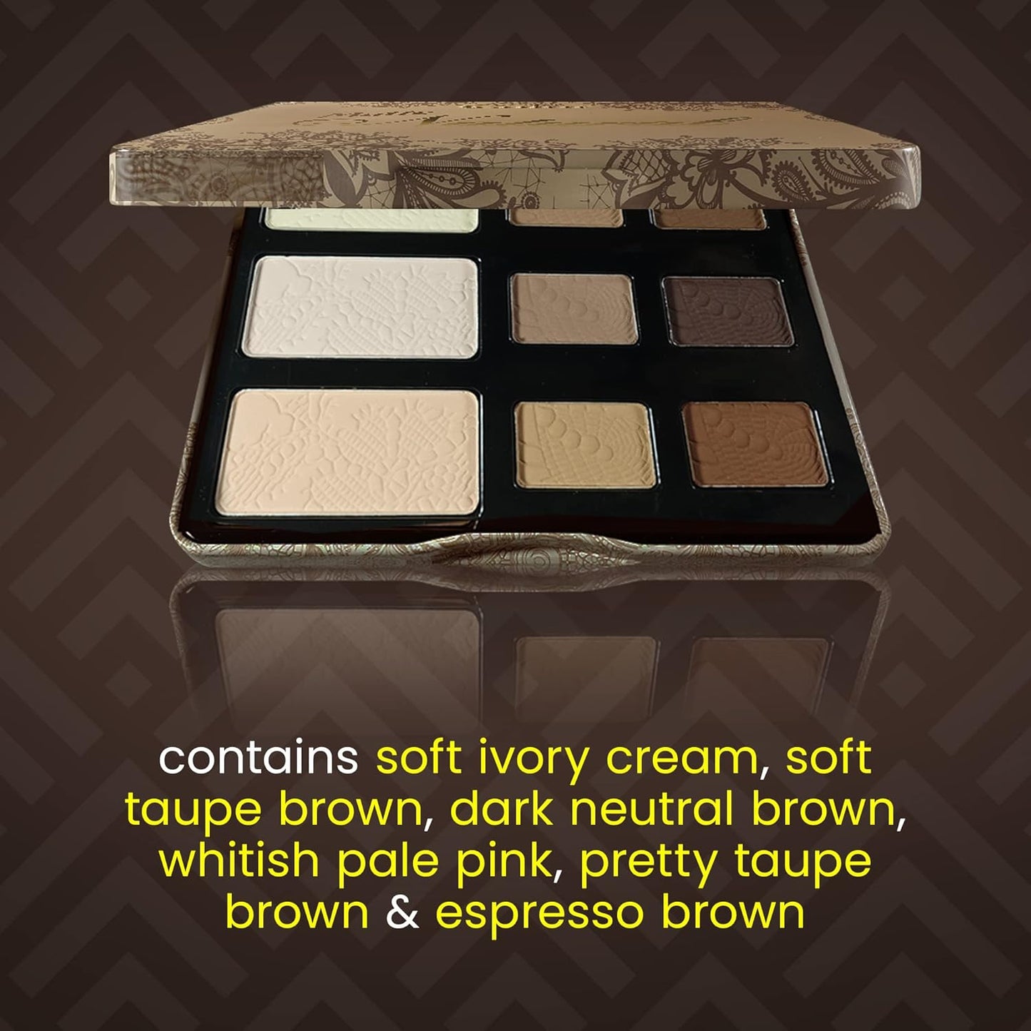 Ccolor Cosmetics - Matte Natural, paleta de sombra de ojos de 9 colores, acabado mate, maquillaje de sombra de ojos altamente pigmentada, paleta de ojos de larga duración, kit de maquillaje de ojos con tonos neutros fáciles de mezclar