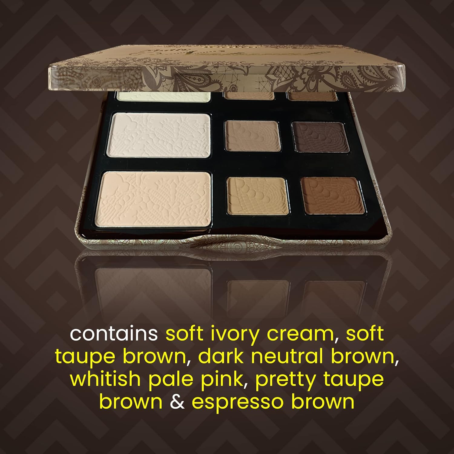 Ccolor Cosmetics - Matte Natural, paleta de sombra de ojos de 9 colores, acabado mate, maquillaje de sombra de ojos altamente pigmentada, paleta de ojos de larga duración, kit de maquillaje de ojos con tonos neutros fáciles de mezclar