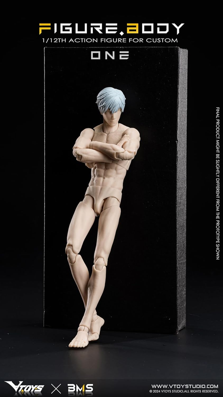 [AC] VTOYS X BMS 1/12 Men's Super Action Figure Body One VB002 White Skin