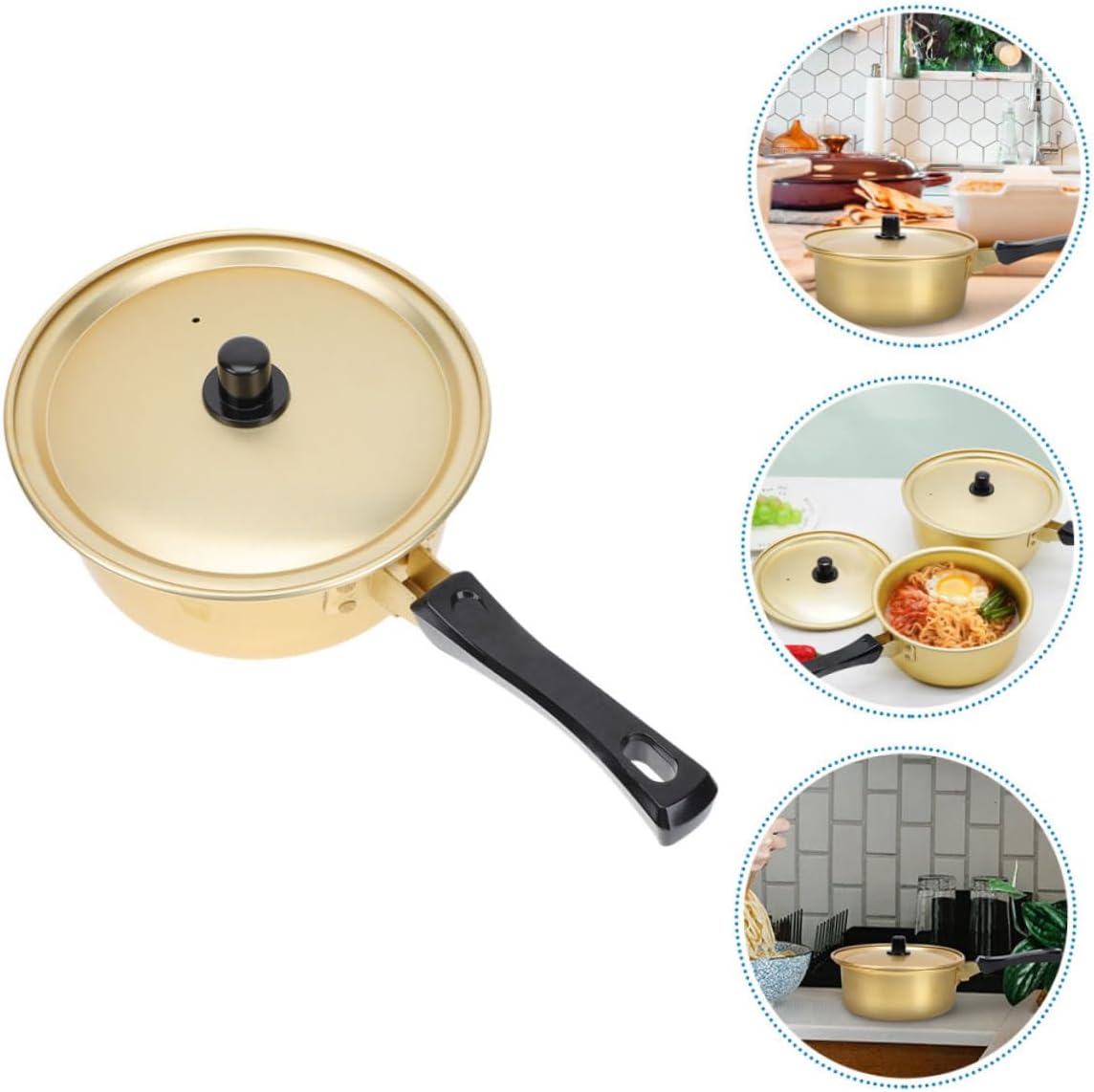 Parliky Korean Hot Pot, Korean Traditional Rice Cooker, Korean Ramen Cooker, Instant Ramen Pot, Stew Pot, Soup Bowl, Udon Rice Bowl, Soup Cooking Pot, Stew Pan, Small Noodle Pot, Ramen Pot, Small Ra