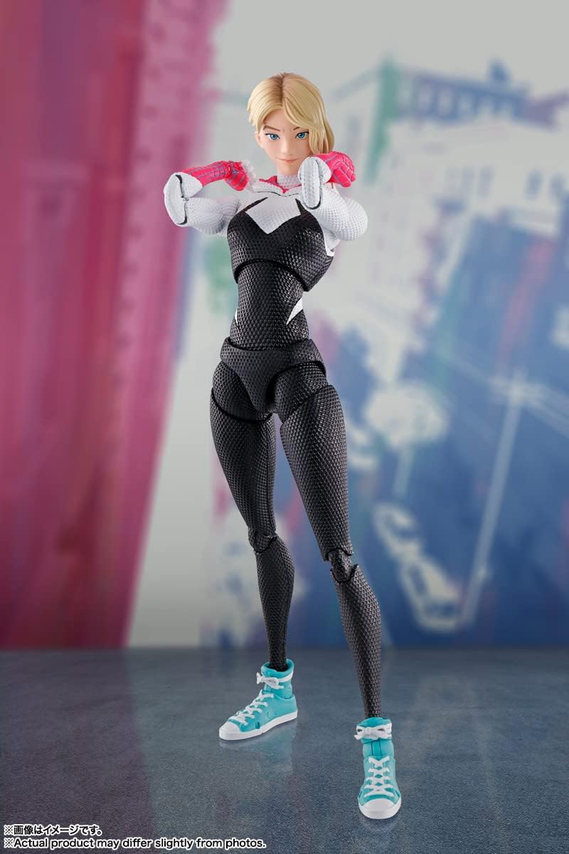 S.H. Figuarts Spider-Man: Across the Spider-Bath Spider Gwen, Approx. 5.9 inches (150 mm), ABS & PVC, Pre-painted Action Figure
