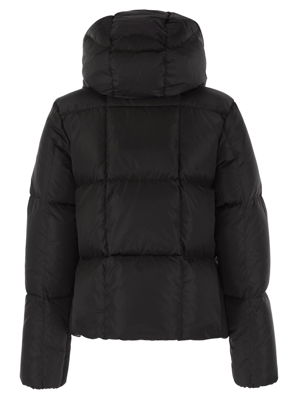 Moncler モンクレールカステルノーフードとスクエアキルティング付きのショートダウンジャケット - Image 7