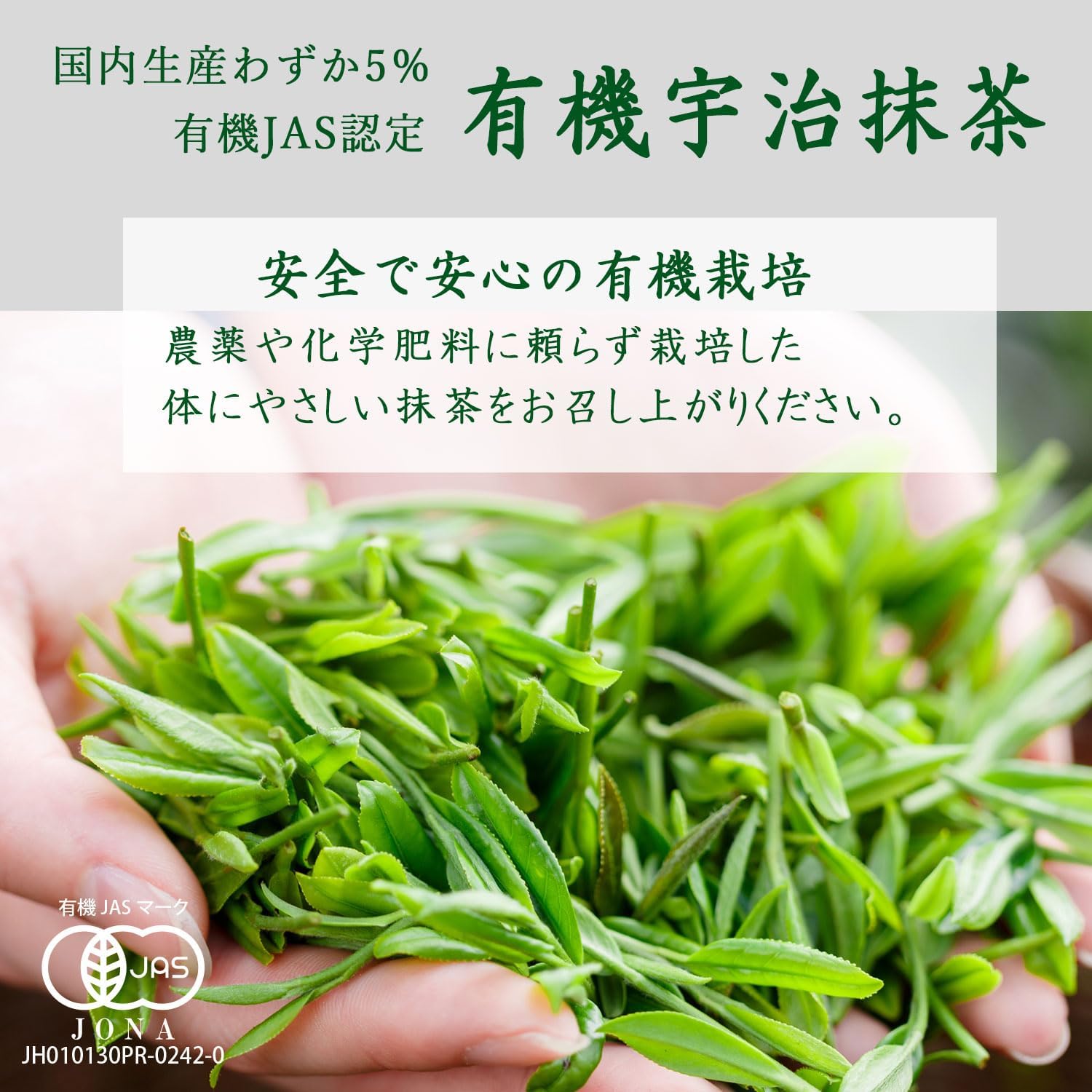 Organic Cultivation Uji Matcha, Organic Pesticide-free, Chemical Fertilizer, Made in Kyoto, Genuine Uji Matcha, Made with 100% Kyoto Prefecture Ichiban Tea, 1.1 oz (30 g) (3 Bags)