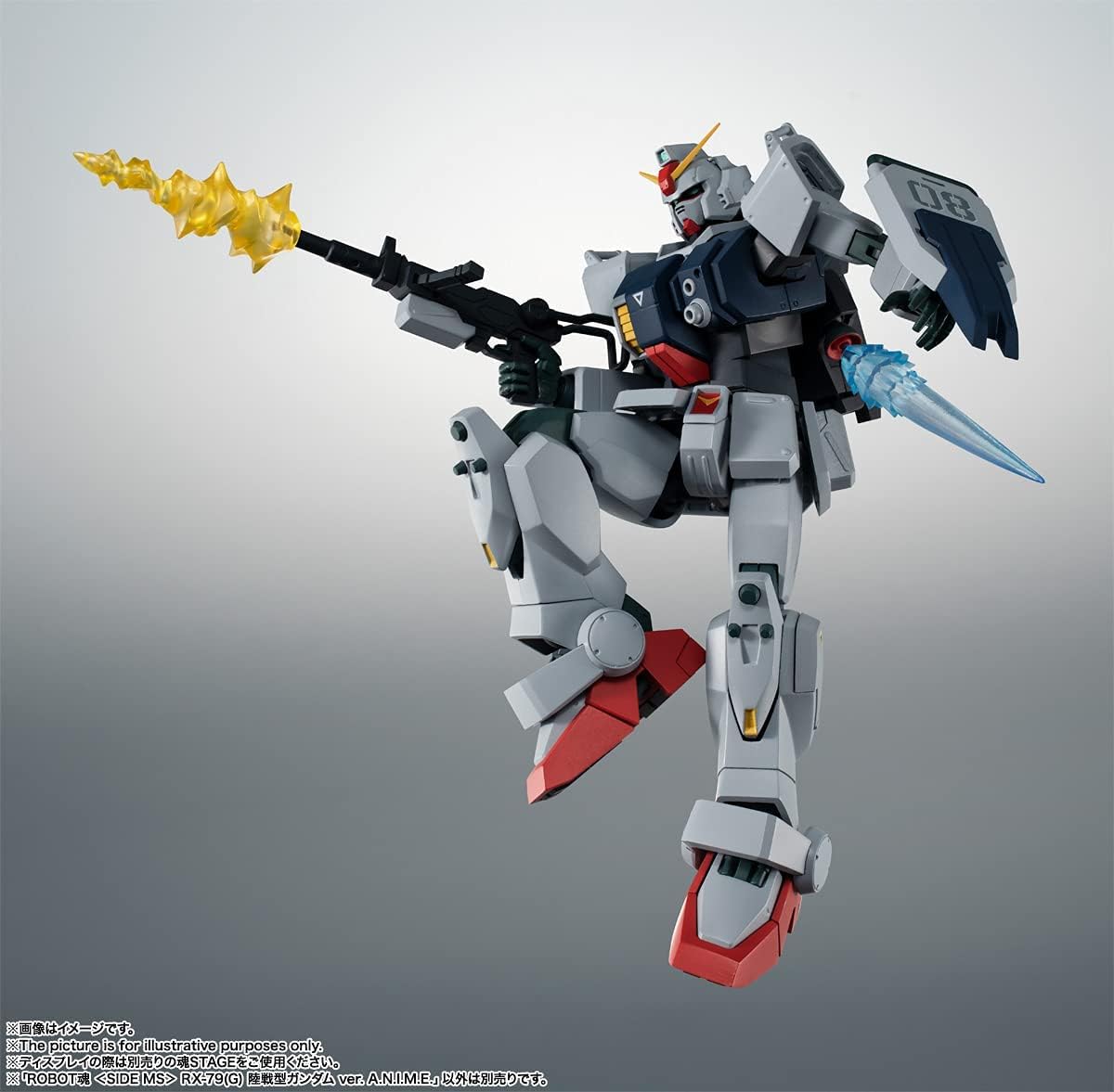 Robot Spirits Mobile Suit Gundam 08 MS Platoon Side MS RX-79 (G) Land Type Gundam Version, A.N.I.M.E. Approx. 4.9 inches (125 mm), PVC & ABS Pre-painted Action Figure