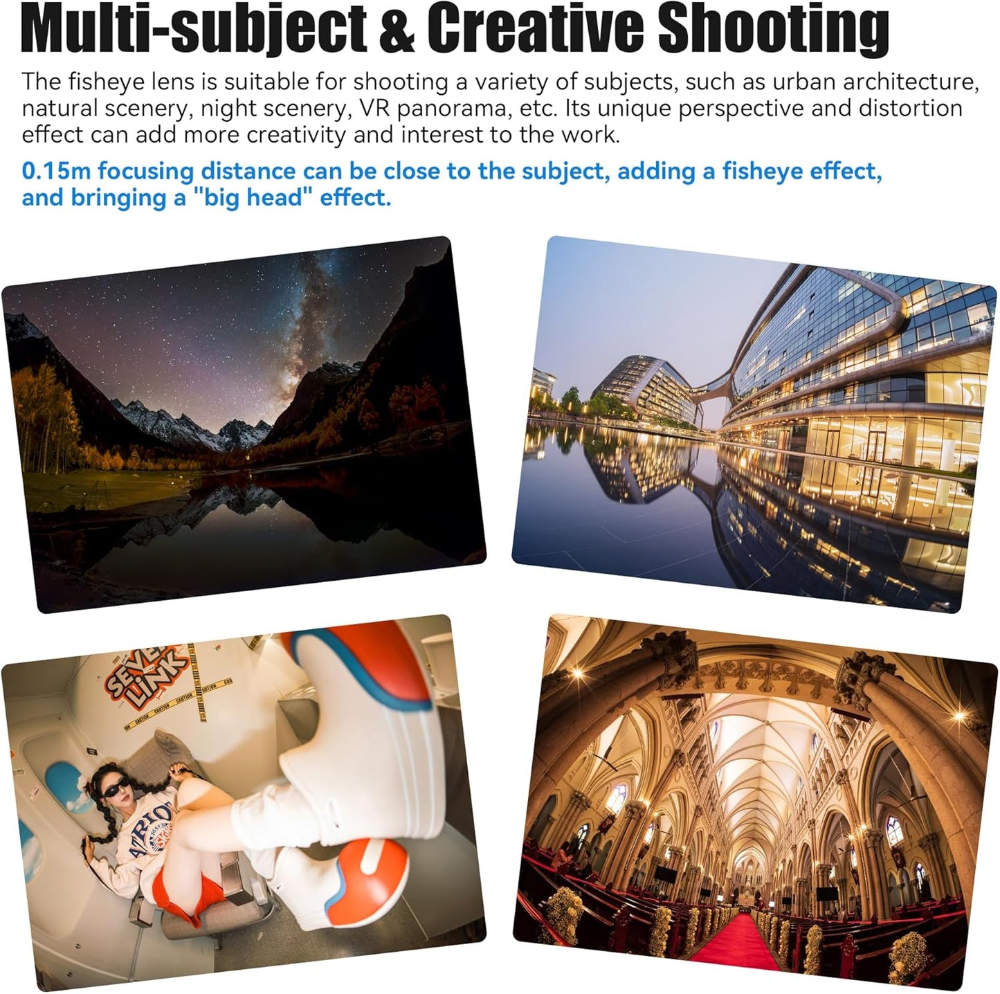 7artisans 10mm F2.8 II Full Frame Super Wide Angle Fisheye Lens with 185° Manual Focus for Leica/Panasonic/Sigma L Serise Mirrorless Cameras