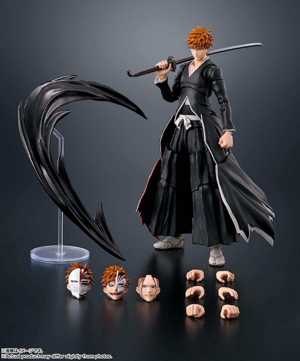 TAMASHII NATIONS S.H. Figuarts BLEACH Kurosaki Ichigo Tsuki Fang Tsuki Tsuki Tenju Approx. 6.1 inches (155 mm), PVC & ABS Pre-painted Action Figure