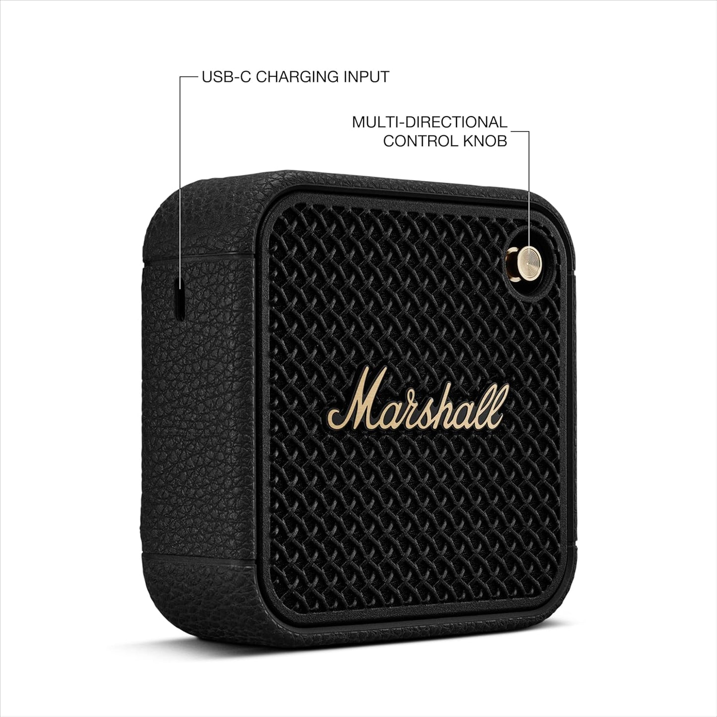 Marshall Wireless Portable Waterproof Speaker Willen II Black & Brass Continuous Playback 17 Hours/IP67 Waterproof/Ultra Compact/Fast Charging [Domestic Genuine Product]