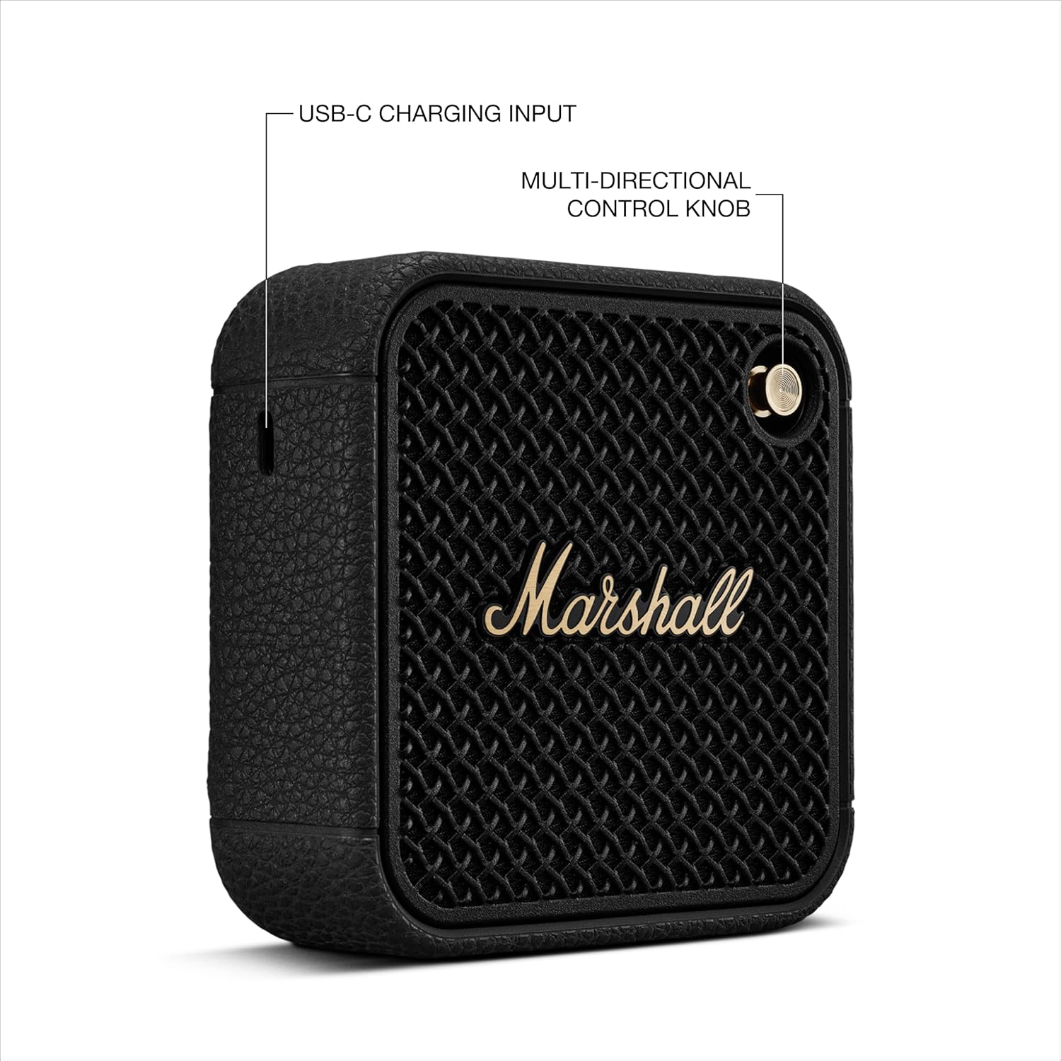 Marshall Wireless Portable Waterproof Speaker Willen II Black & Brass Continuous Playback 17 Hours/IP67 Waterproof/Ultra Compact/Fast Charging [Domestic Genuine Product]