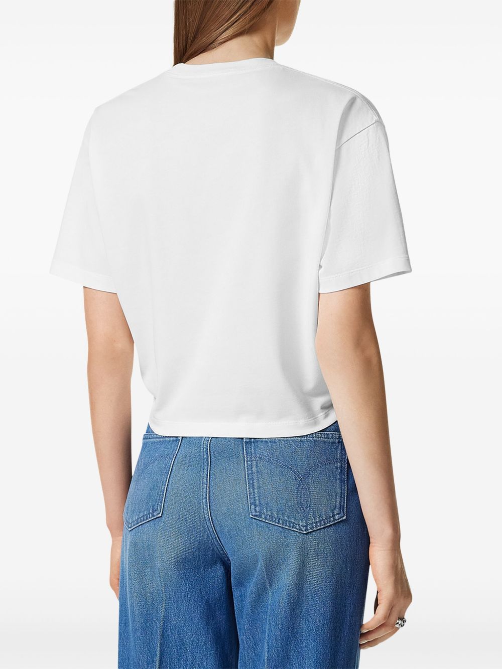 Versace ヴェルサーチロゴコットンTシャツ - Image 7