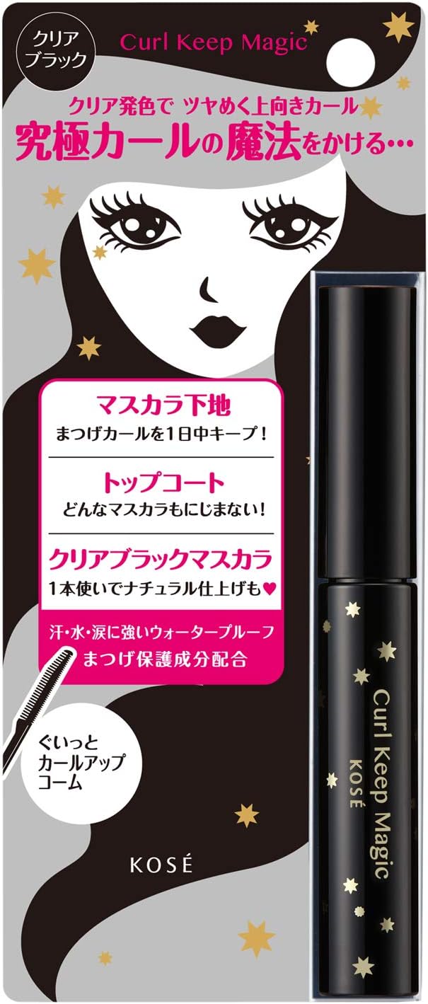 Kose Cosmenience Curl Keep Magic Mascara, Clear Black, 0.2 Fl Oz (5.5 mL), 1 Piece