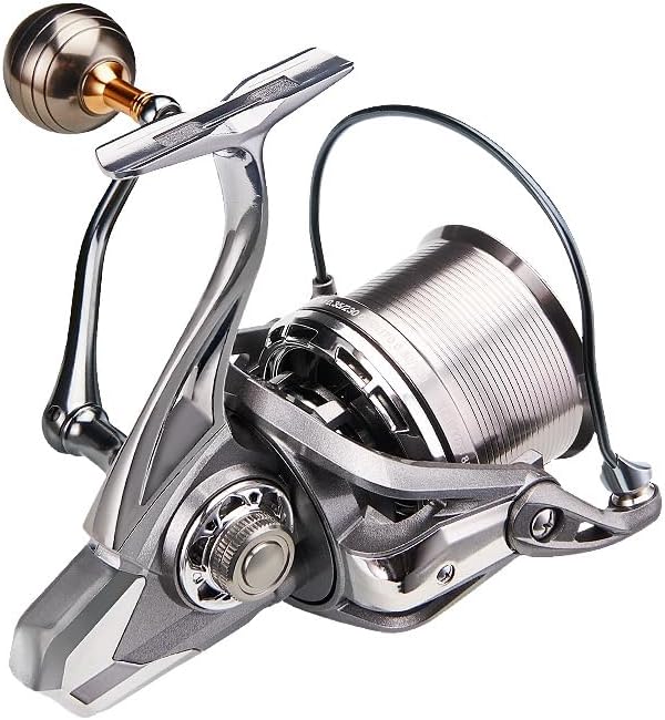 大型 スピニングリール 8000番 10000番 12000番 大物 ねじ込み式 オフショア ハイパフォーマンス 釣りリール フィッシング リール 遠投 釣り ドラグ力20KG [並行輸入品]