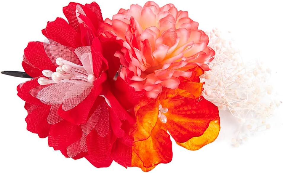 OTAKUMARKET Hair Ornament, Yukata, Shichi-Go-San Hair Ornament, Girls, Flowers, Hakama, Kimono, Kimono, Kimono, Graduation Ceremony, Wedding Ceremony, Children's Hair Clip, Japanese Style, High