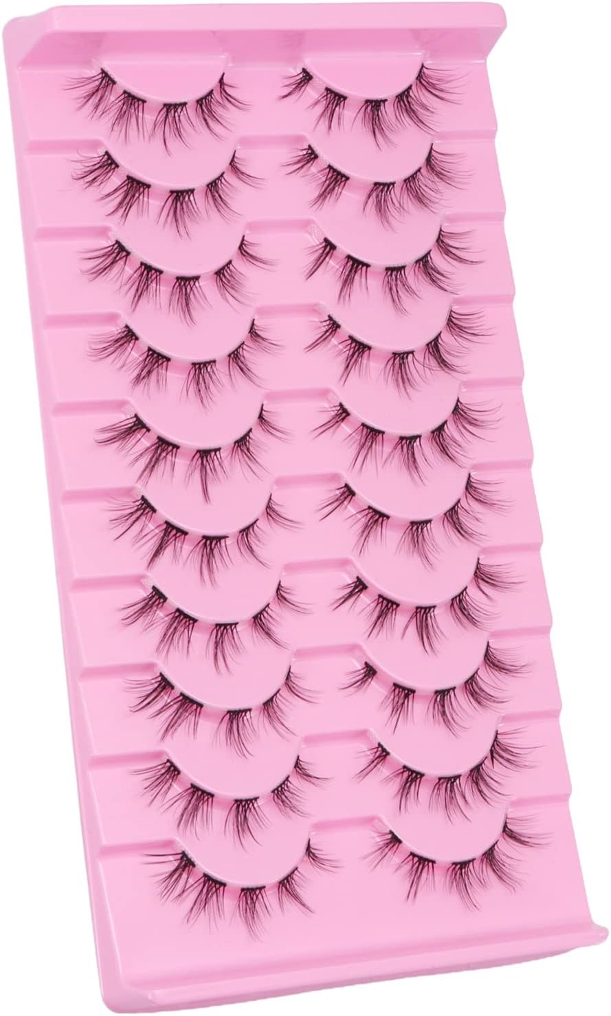 10 Pairs Cluster Eyelashes Natural Look Manga Lush Cluster C Curl Faint Individual Eyelashes Cat Eye Eyelashes DIY Eyelash Extensions (TM30)