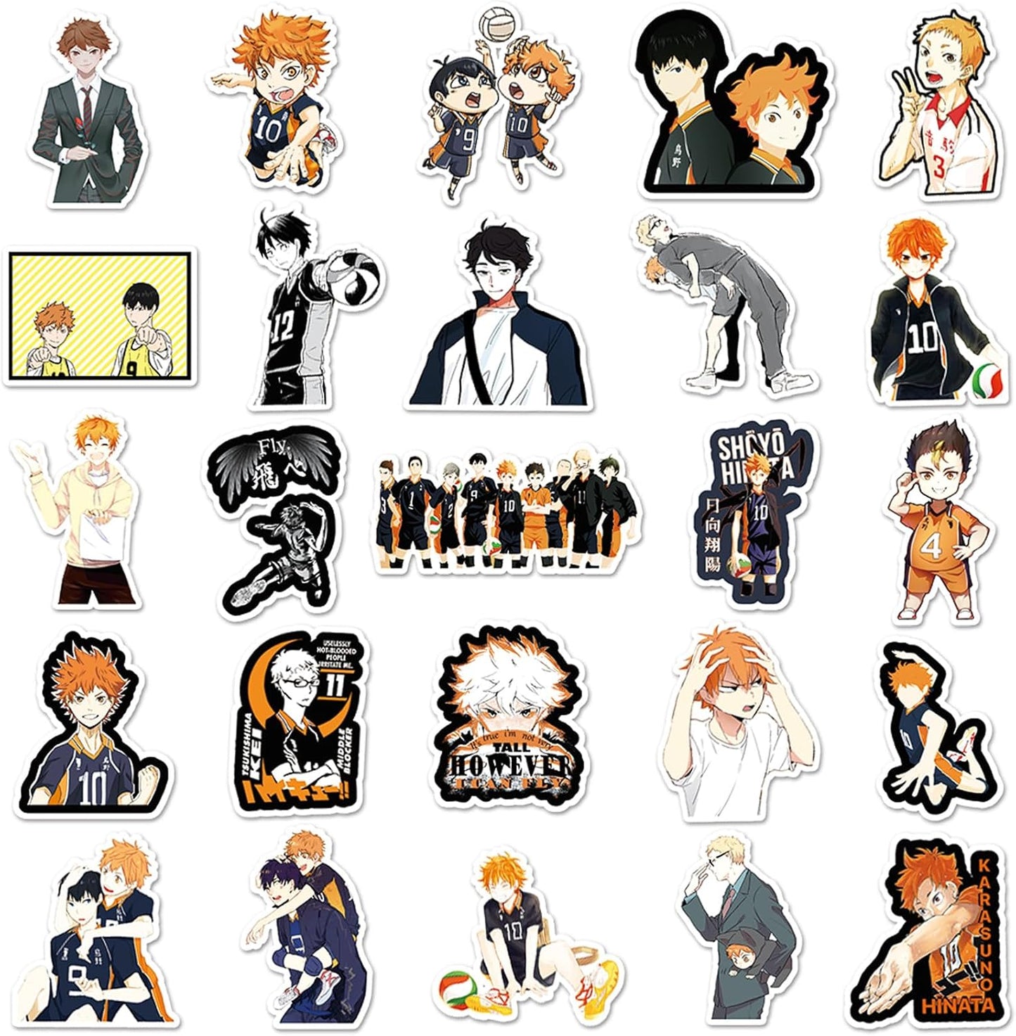 Haikyuu Hinata Shoyo Goods Karuno High School Lucky Bag Set Badge Acrylic Stand Wall Mount Birthday Present Gift (A)