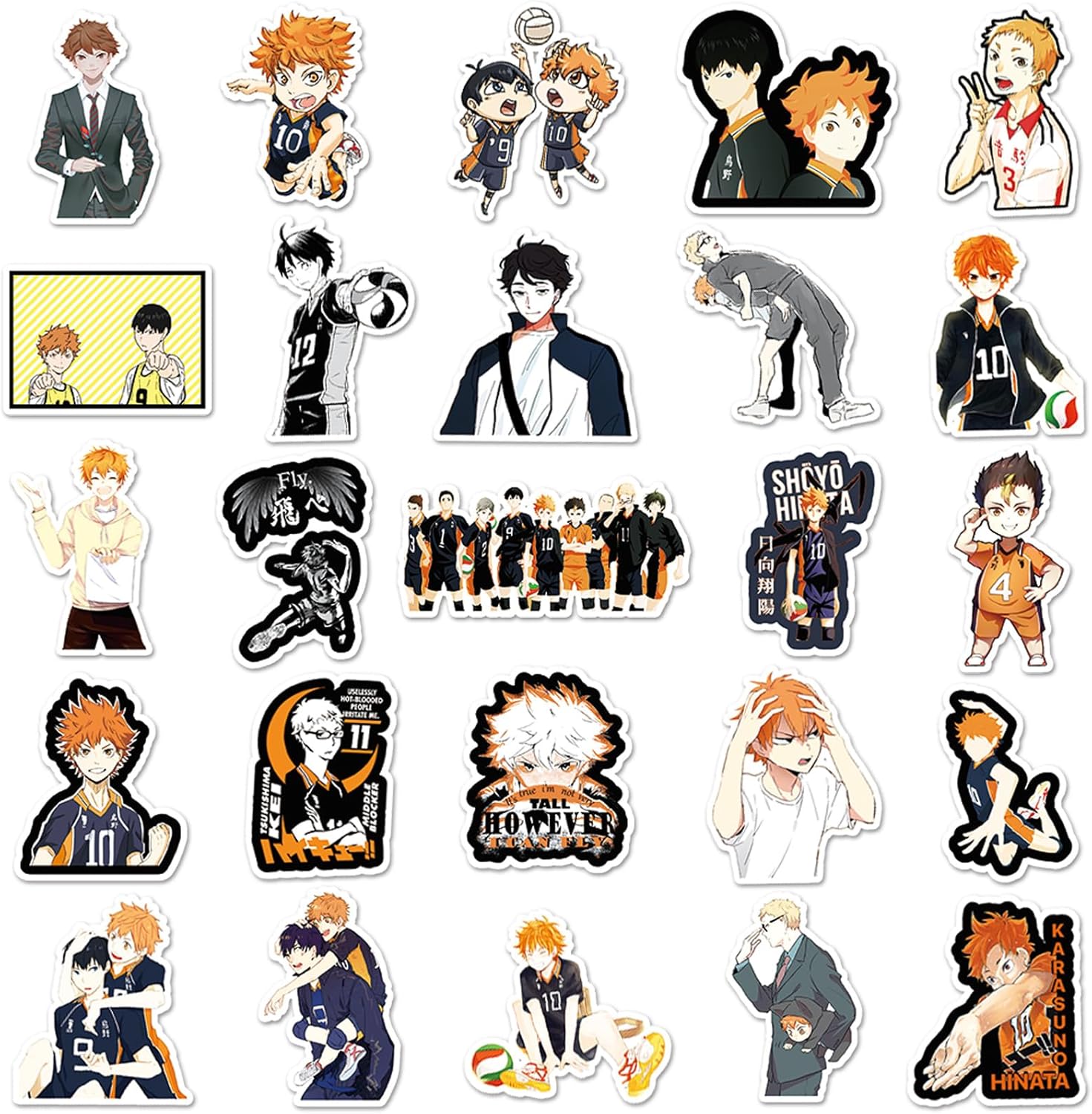 Haikyuu Hinata Shoyo Goods Karuno High School Lucky Bag Set Badge Acrylic Stand Wall Mount Birthday Present Gift (A)