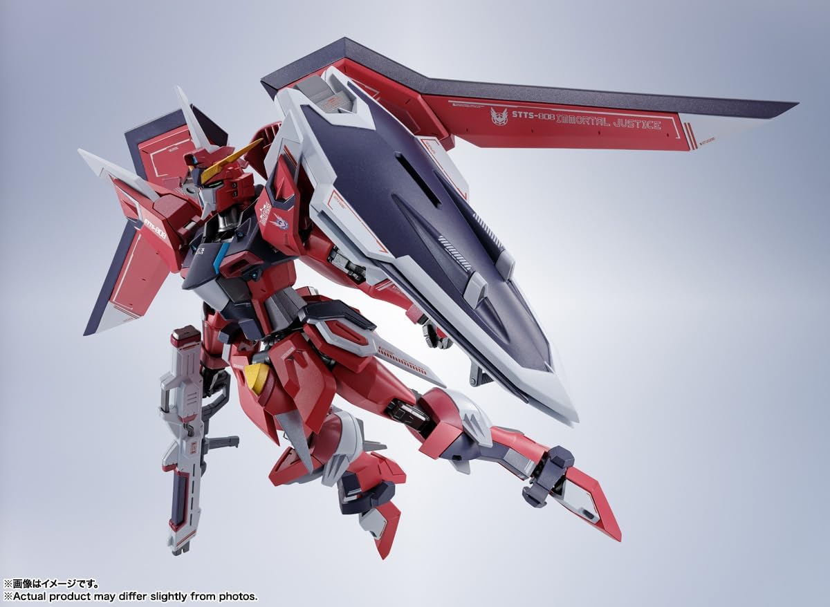 TAMASHII NATIONS Metal Robot Spirits Mobile Suit Gundam SEED FREEDOM Immortal Justice Gundam, Approx. 5.5 inches (140 mm), ABS & PVC & Die-cast, Pre-painted Complete Action Figure