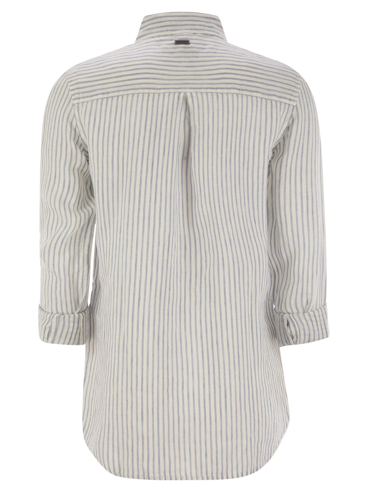 Barbour バーバーマリンリネンストライプシャツ - Image 7