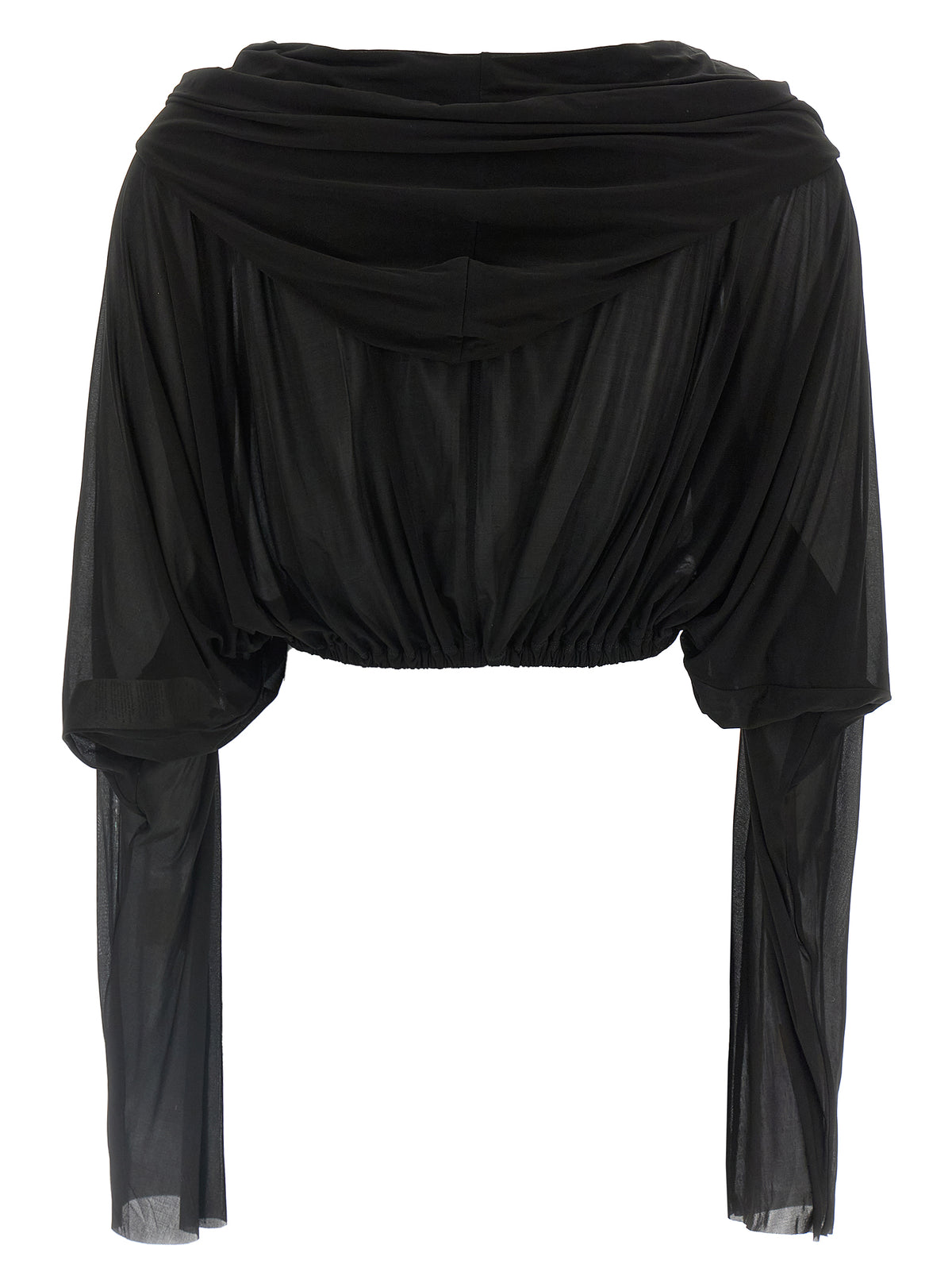 Rick リック・オーウェンズのクループを鳴らしたフード付きチュニックのセーター - Image 7