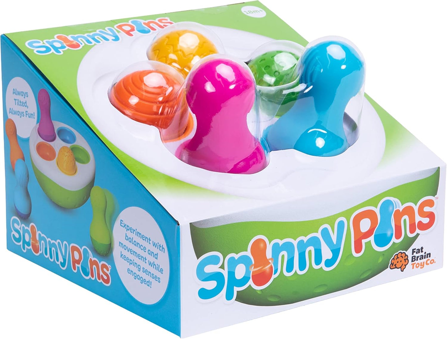 Fat Brain Toys (ファットブレイン) Baby Toy Spinny Pins Wobble Match Colors [Authentic] FA248-1