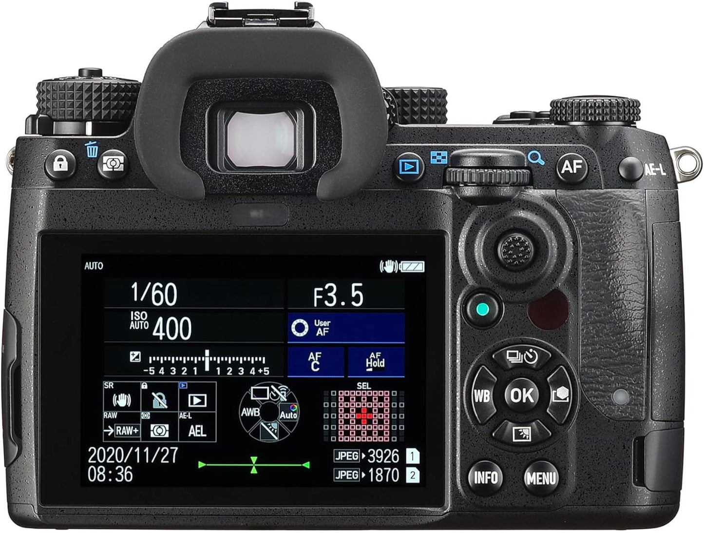 Pentax K-3 Mark III Camera Body (Black) Cleaning Kit, Padded Strap, 64GB SD Card (4 Items)