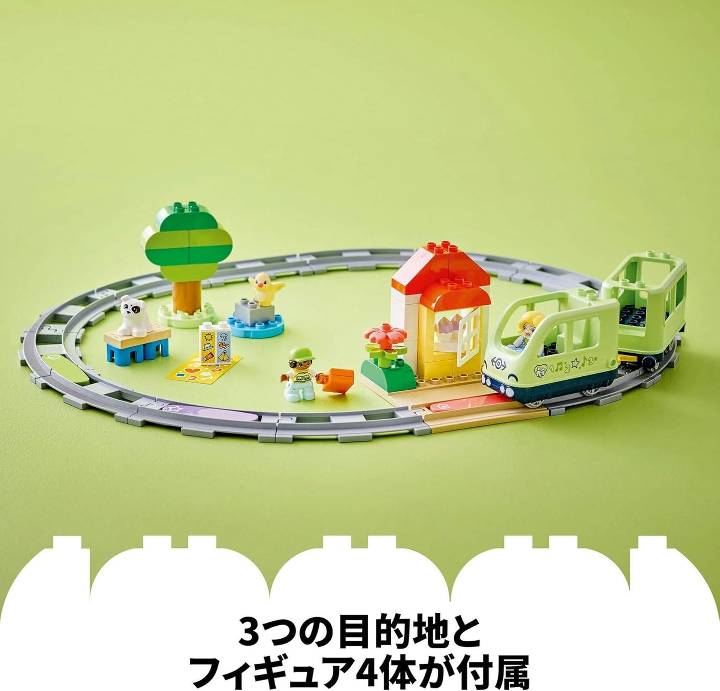 LEGO Duplo Duplo Town Adventure Train Toy, Building Block Educational Toy for Boys and Girls, Birthday Present, Ages 1.5, 2, 4 Years, Pretend Play, Playset, Train, Vehicle, 10427