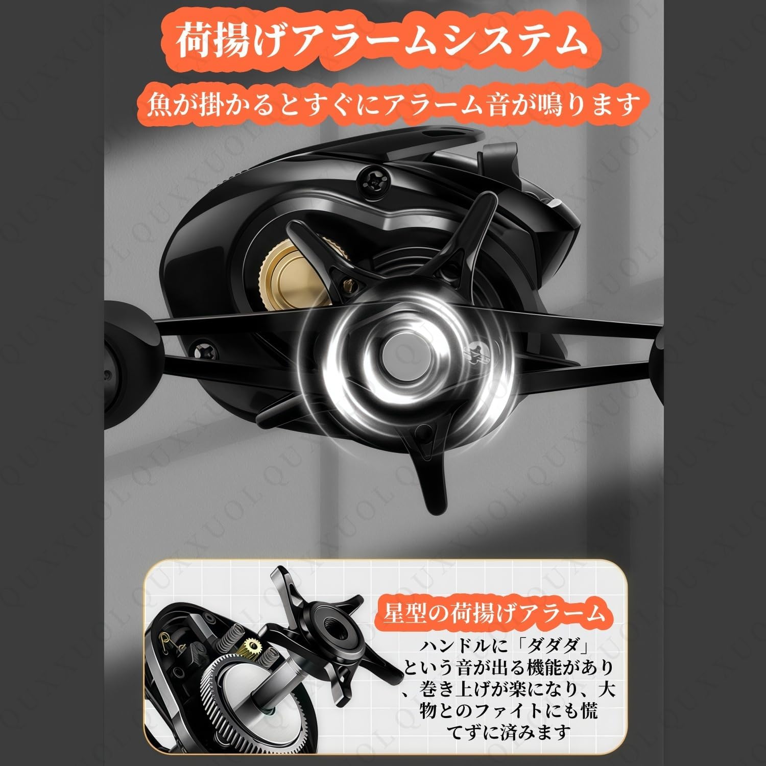 Bait Fishing Reel 7.3:1 Gear Ratio Digital Fishing Reel 10 Speed Magnetic Brake Fish Shot Alarm System Double Bearing 15kg Load Capacity Conical Line Exit Design Fast Line Exit Long Casting