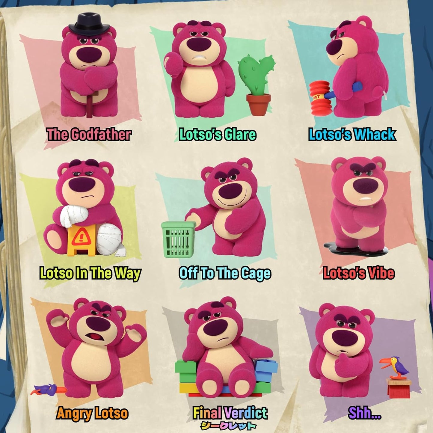 52TOYS x TOY STORY: LOTSO Blind Box Collection Figure Blind Box Collectible Figure 3" Frock Popular Characters Rattle Toy Painted Great Gift for Kids Collectors Birthday Christmas Gifts for Her (1
