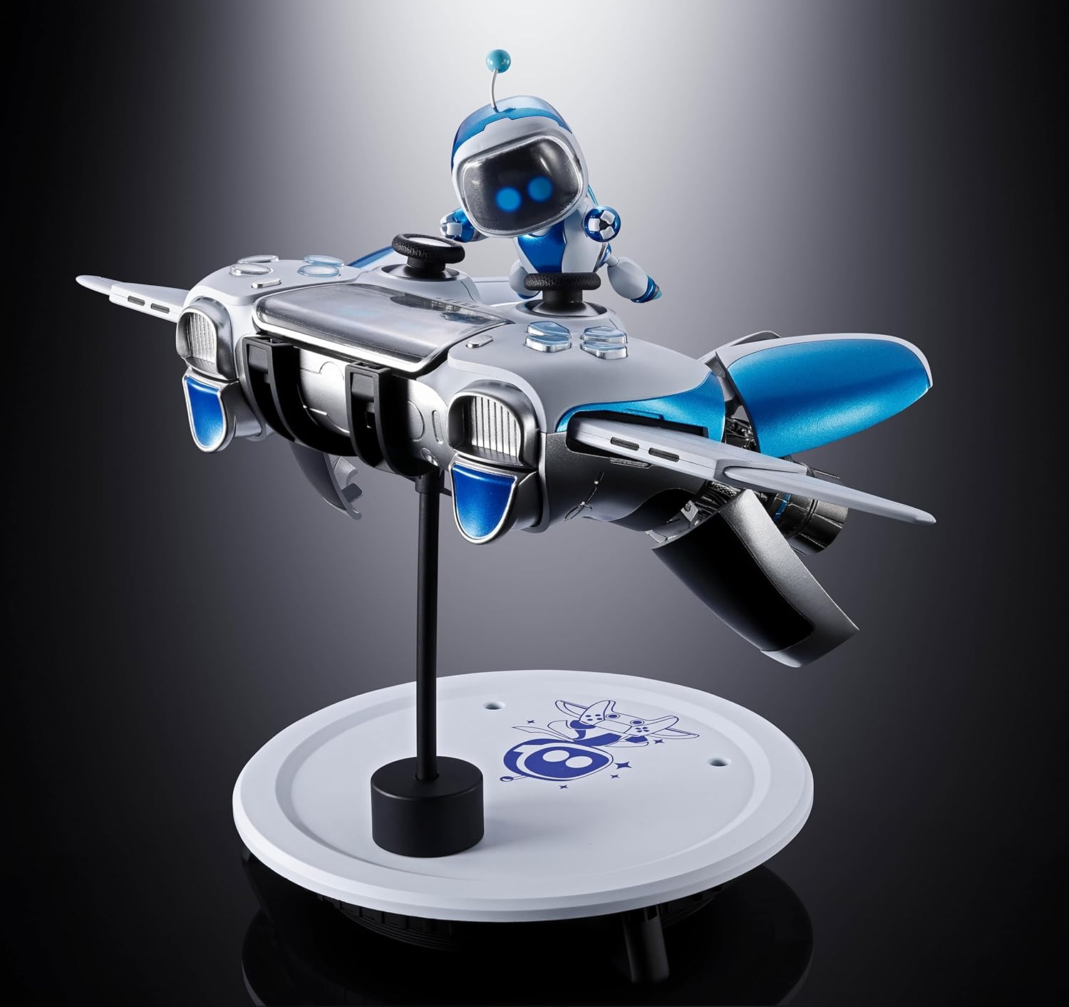 TAMASHII NATIONS Chogokin ASTRO BOT Astro Bot & Dual Speeder, Total Width: Approx. 6.3 inches (160 mm), ABS & Die-cast & PVC, Pre-painted Poseable Action Figure