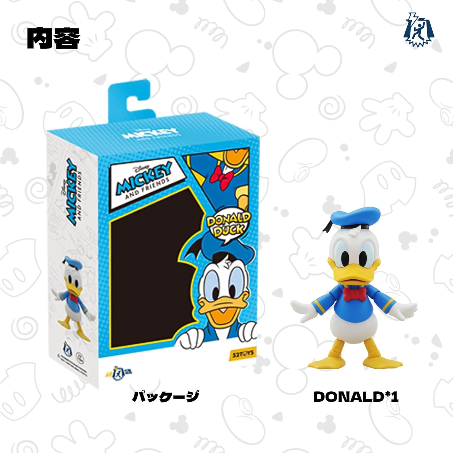 52TOYS 3.75' Series MICKEY AND FRIENDS DONALD DUCK 3.75" Super Action Figure Painted PVC & ABS - Perfect Gift for Donald Duck Fans