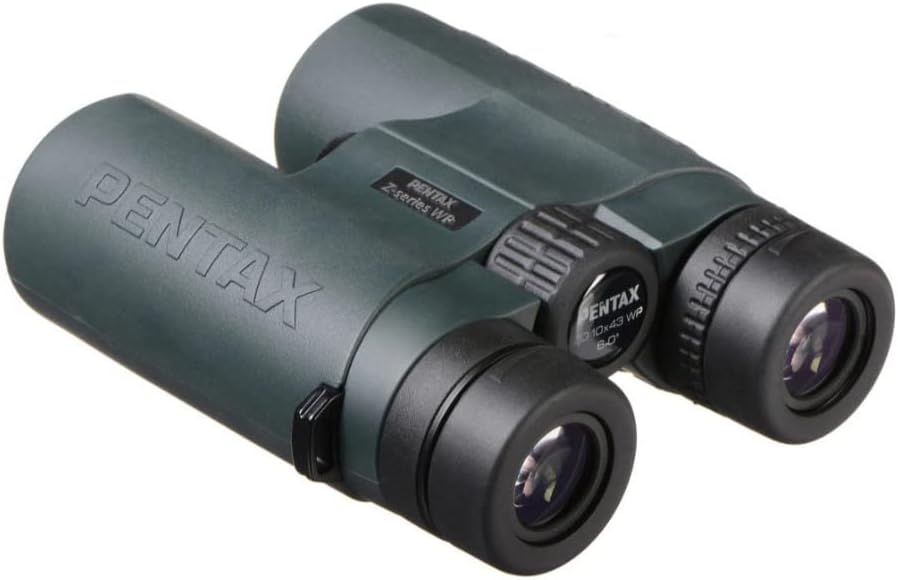Pentax Z Series ZD 10x43mm Roof Prism WP Binoculars Harness and Lens Cleaning Pen Bundle (3 Items)