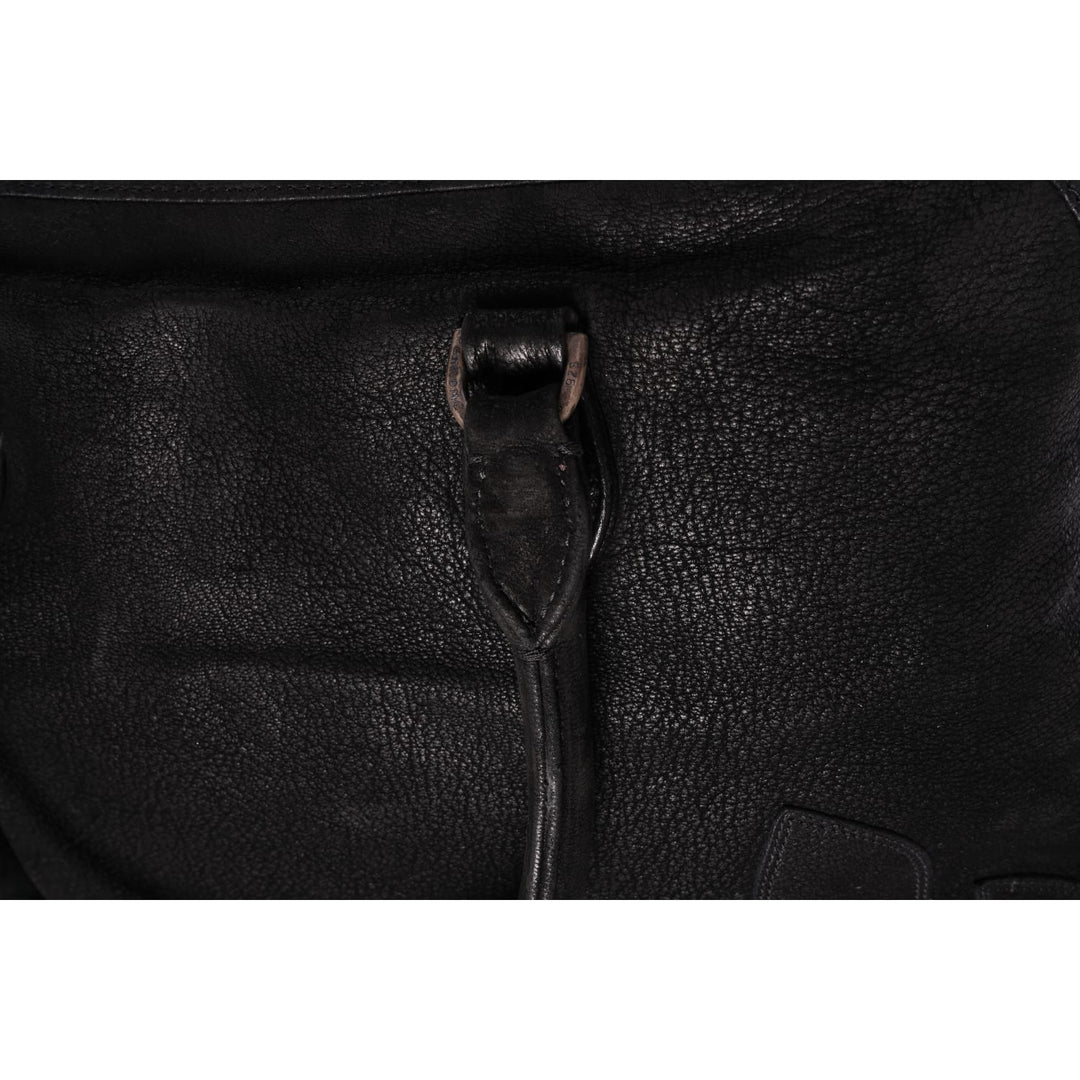 CHROME HEARTS 'XL DAGGER' BLACK NUBUCK BOWLING BAG