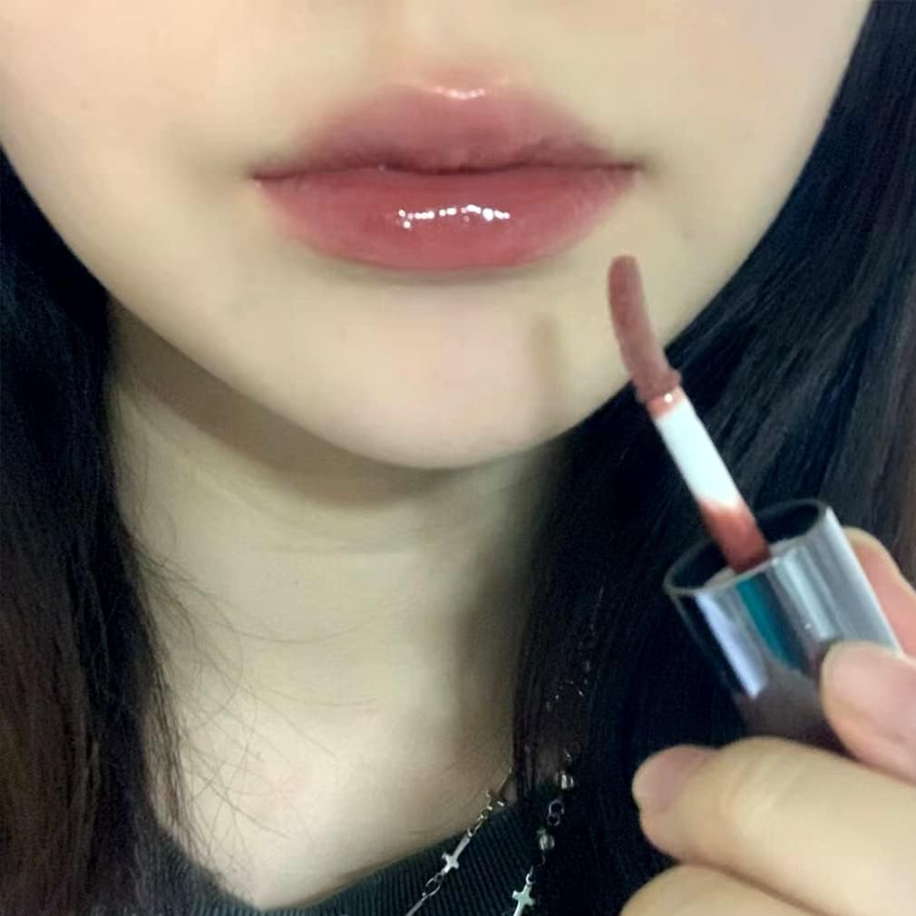 Lip Tint, Mirror Tint, Moisturizing, Glitter, High Color, Long Lasting, Lipstick, Gloss, Moisturizing, Non-Stick Lip Mask, Lip Gloss, Won't Fall Off, Popular, Red Lip, 9 Colors, Chinese Cosmetics