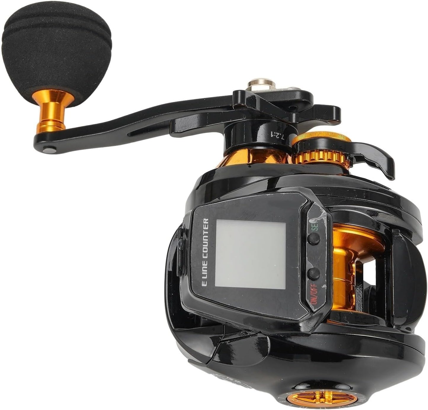 Digital Fishing Baitcasting Reel Precise Line Counter 6.3:1 Large Display Baitcasting Fishing Reel - Right Handed Aluminum Alloy Line Counter Magnetic Brake