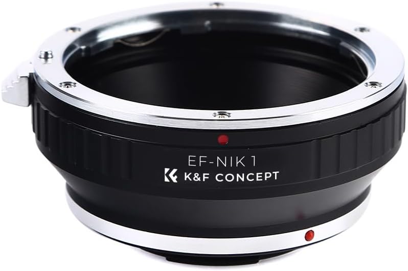 K&F CONCEPT マウントアダプター EOSレンズ 1カメラ対応 Canon対応 EF マウントレンズ 変換 ニコン対応1 カメラ装着用 ニコン対応1カメラ レンズアダプター メーカー直営店