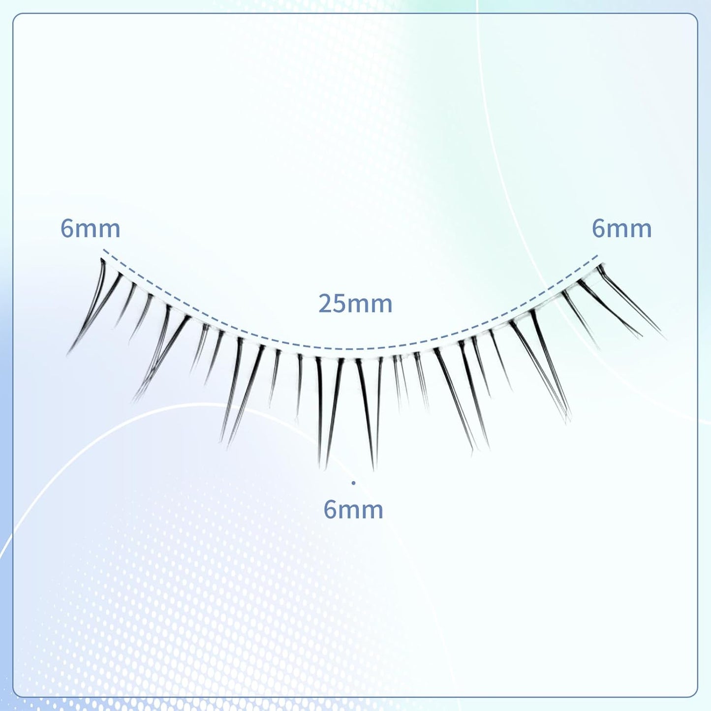 False Eyelashes, Lower Eyelashes, Natural, Transparent Axis, False Eyelashes, No Barre, Natural Handmade False Eyelashes (Hiacinth NO.03)