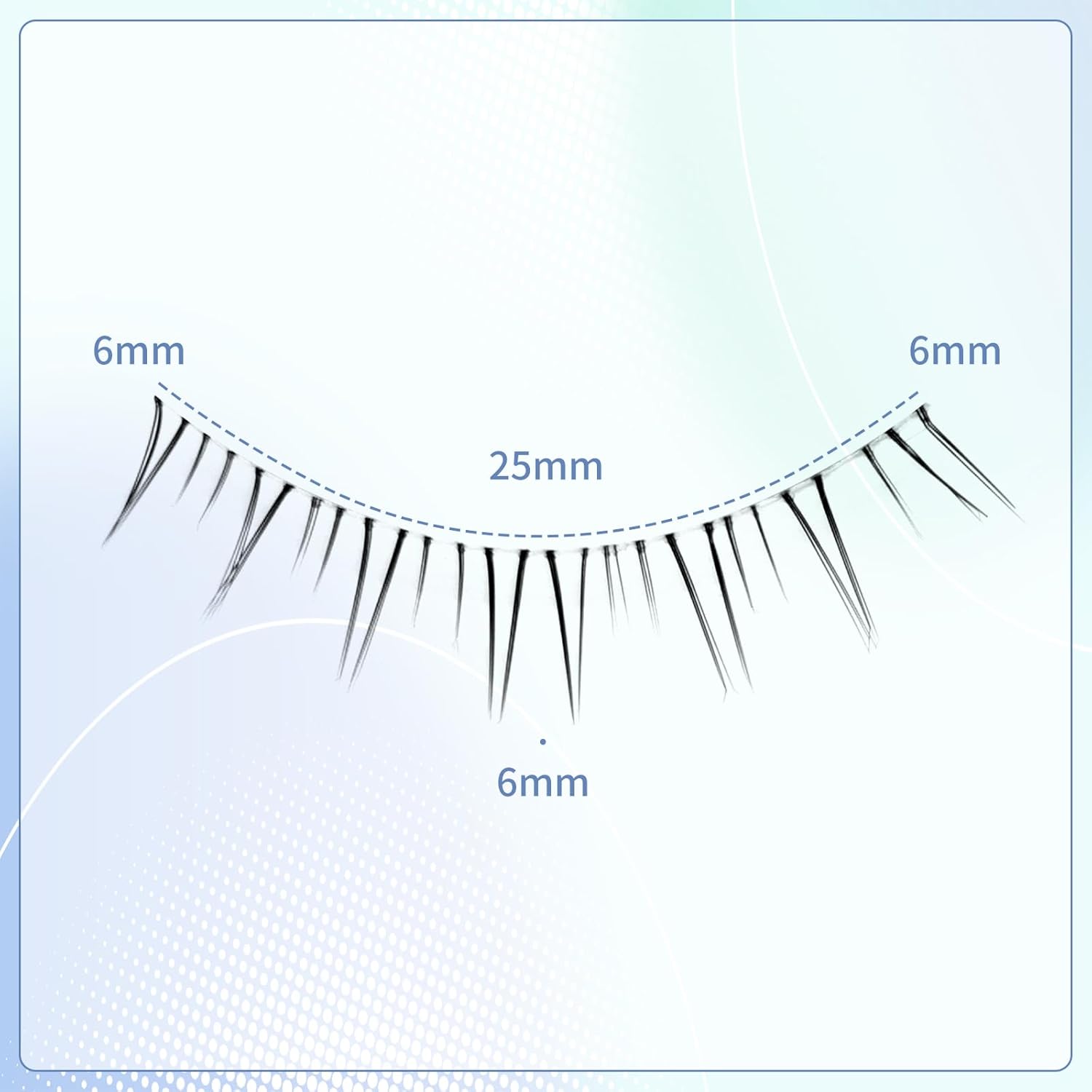 False Eyelashes, Lower Eyelashes, Natural, Transparent Axis, False Eyelashes, No Barre, Natural Handmade False Eyelashes (Hiacinth NO.03)