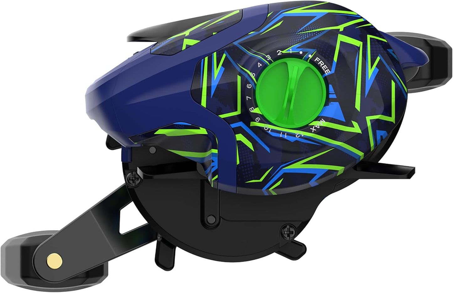 Zebco Roam ベイトキャストリールと釣り竿コンボ 6フィート 6インチ 2ピース グラスファイバーロッド スプリットグリップ付き MaxTacロッドハンドル 軽量グラファイトフレーム