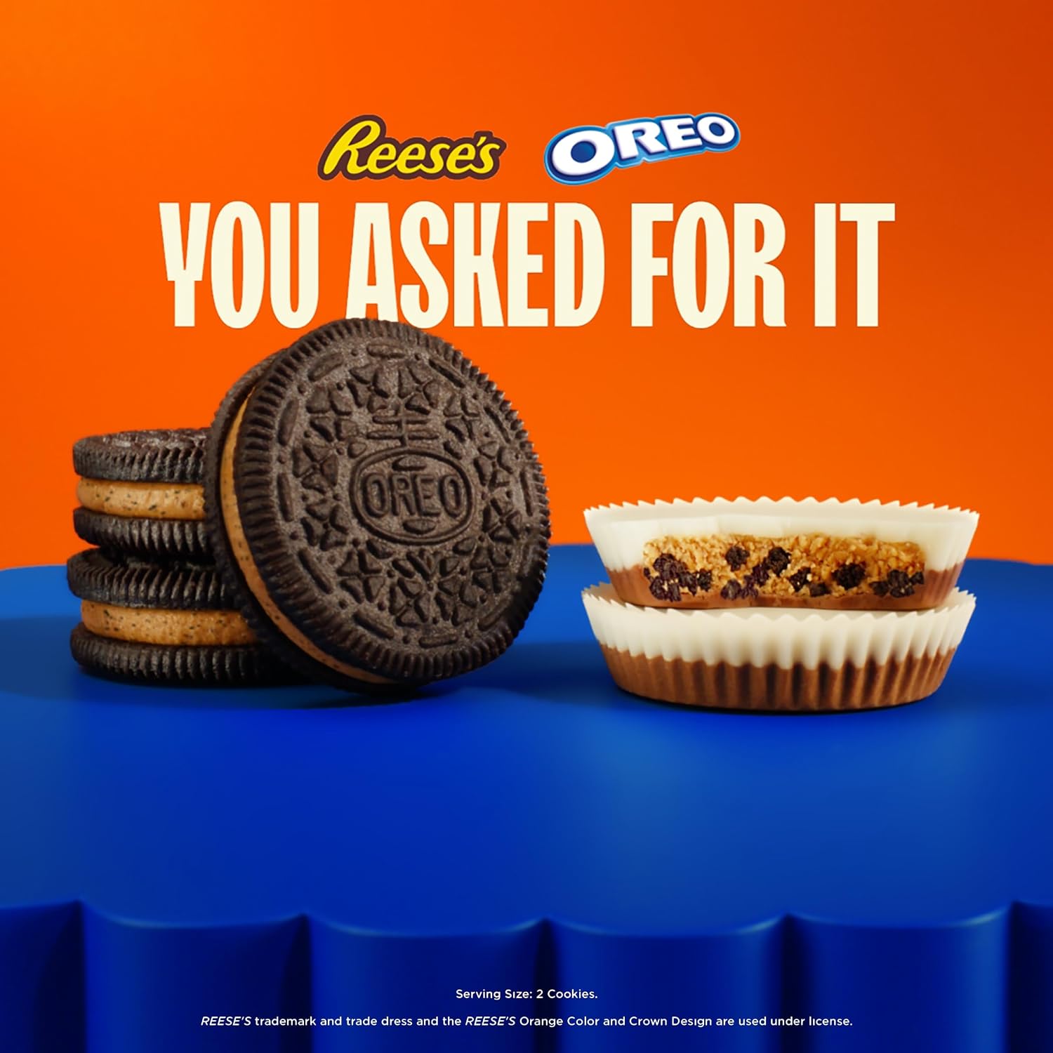 OREO REESE'S Peanut Buttery Creme Chocolate Sandwich Cookies, 12.35 oz (Pack of 2)