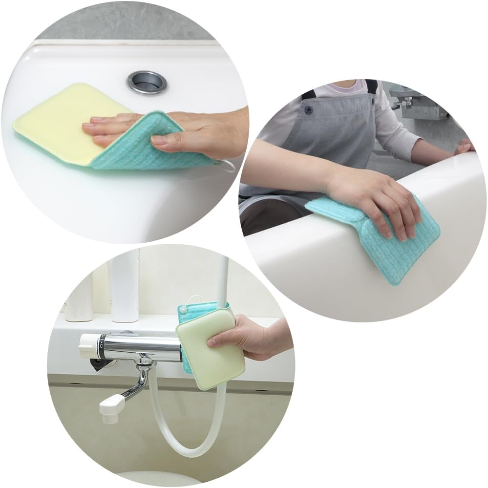 Bath Craftsman 16.9 fl oz (500 ml) Bath Sponge Set, Stubborn, Bath, Dirt, Water Scale, Removal, Cleaner, Cleaner, Detergent, Made in Japan (Blue)