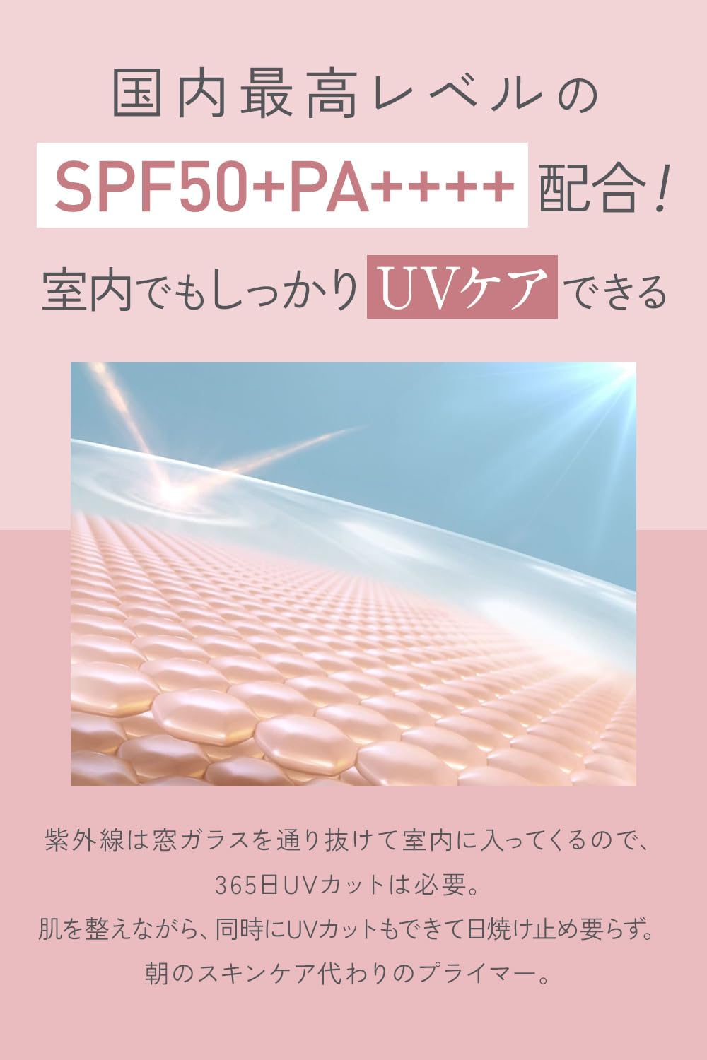 Skim Lupo UV Primer, Makeup Base, Sunscreen, SPF 50+ PA++++, Highly Moisturizing, Coverage, Transparent, Pink, Pores, Base Make, Pore Cover, Tone Up, UV Protection, 2 Pieces