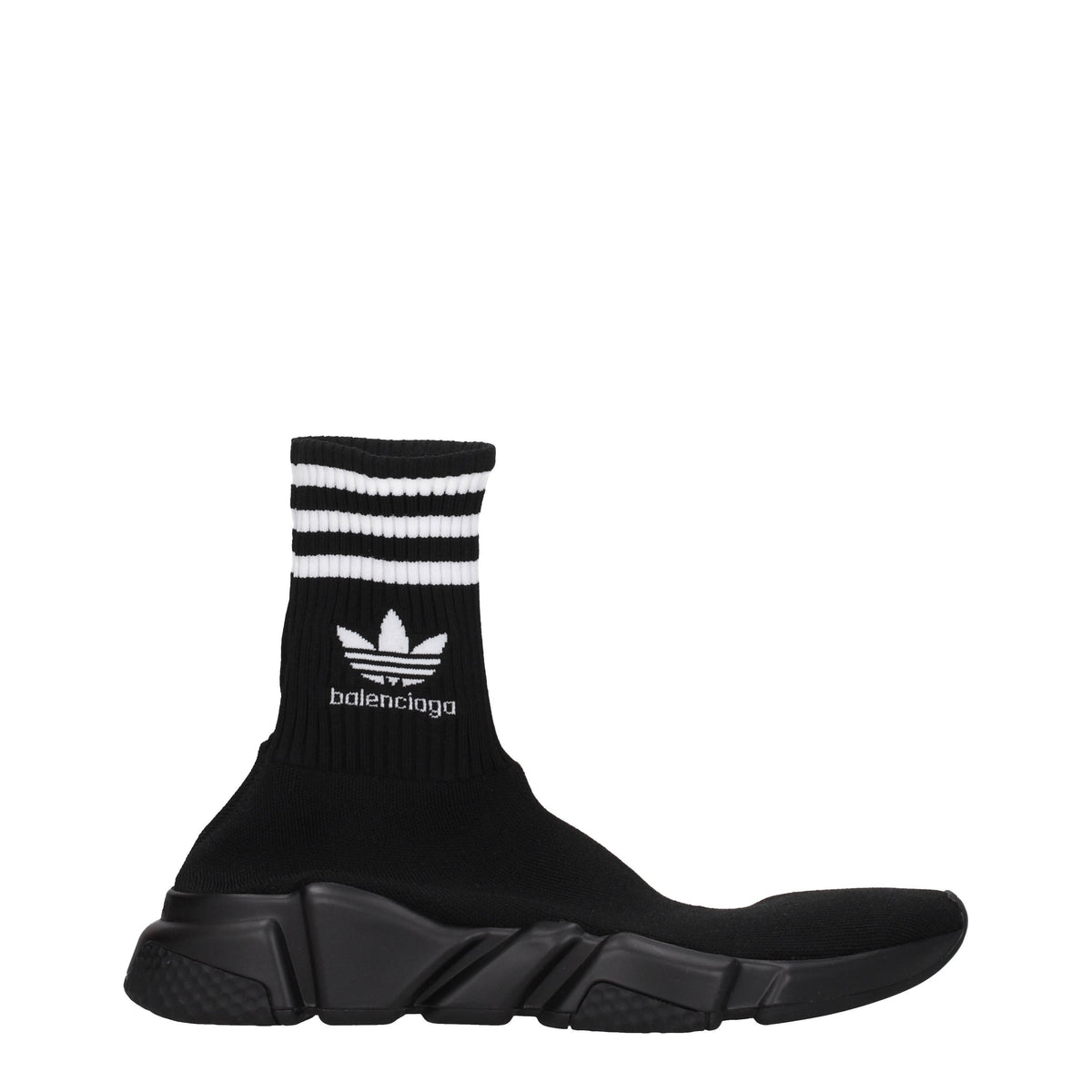 Balenciaga バレンシアガスニーカーアディダススピードマンファブリックブラック/ホワイト - Image 7