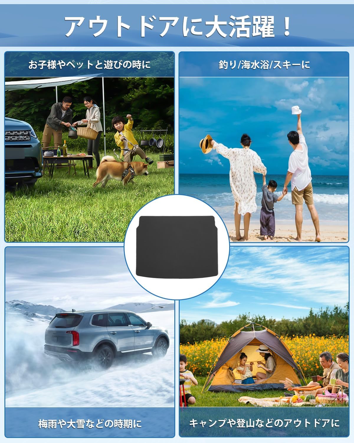 Mixsuper Toyota New Prius 60 Series 2D Luggage Mat Without Spare Tire Trunk Mat PRIUS60 MXWH60 MXWH65 Luggage Tray Cargo Mat Present January 2023 Prius 60 Parts Waterproof Mat PVC Leather Anti-Slip