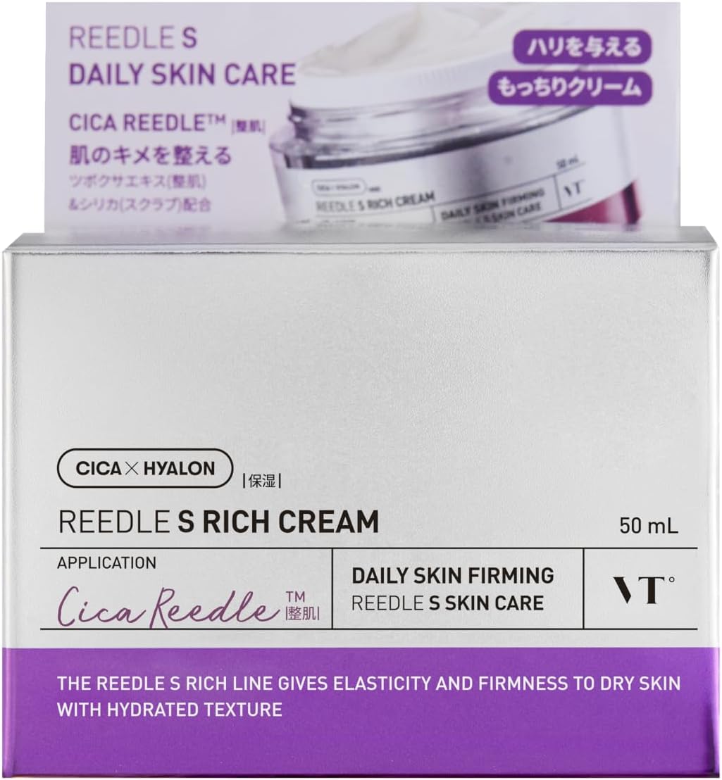 VTCOSMETICS VT Reedle S Rich Cream Skin Care, Hari, Elasticity, Moisturizing, Texture, Korean Cosmetics