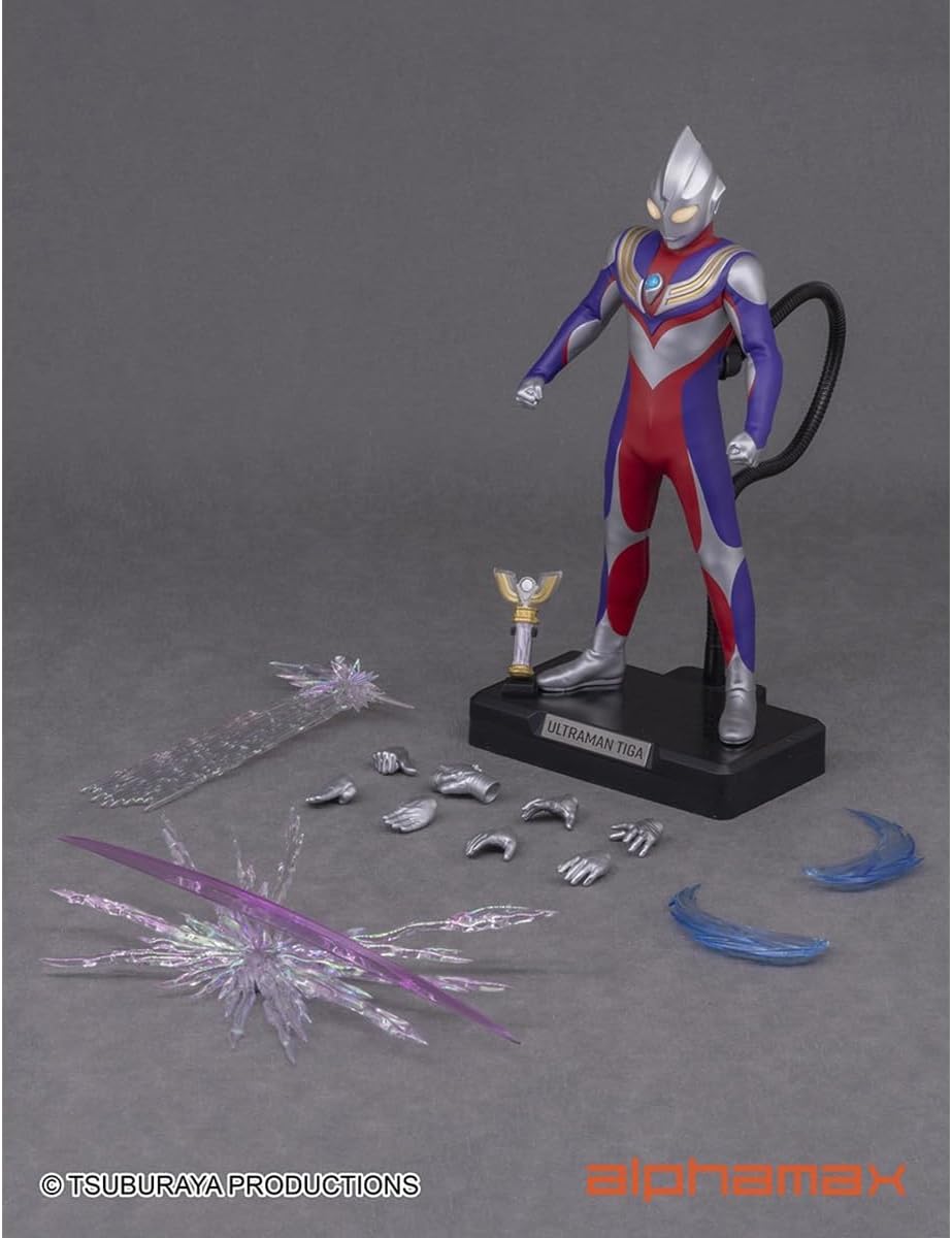 HiPlay Alphamax Ultraman Tiga 2.0 Action Figure, Painted, Finished Product