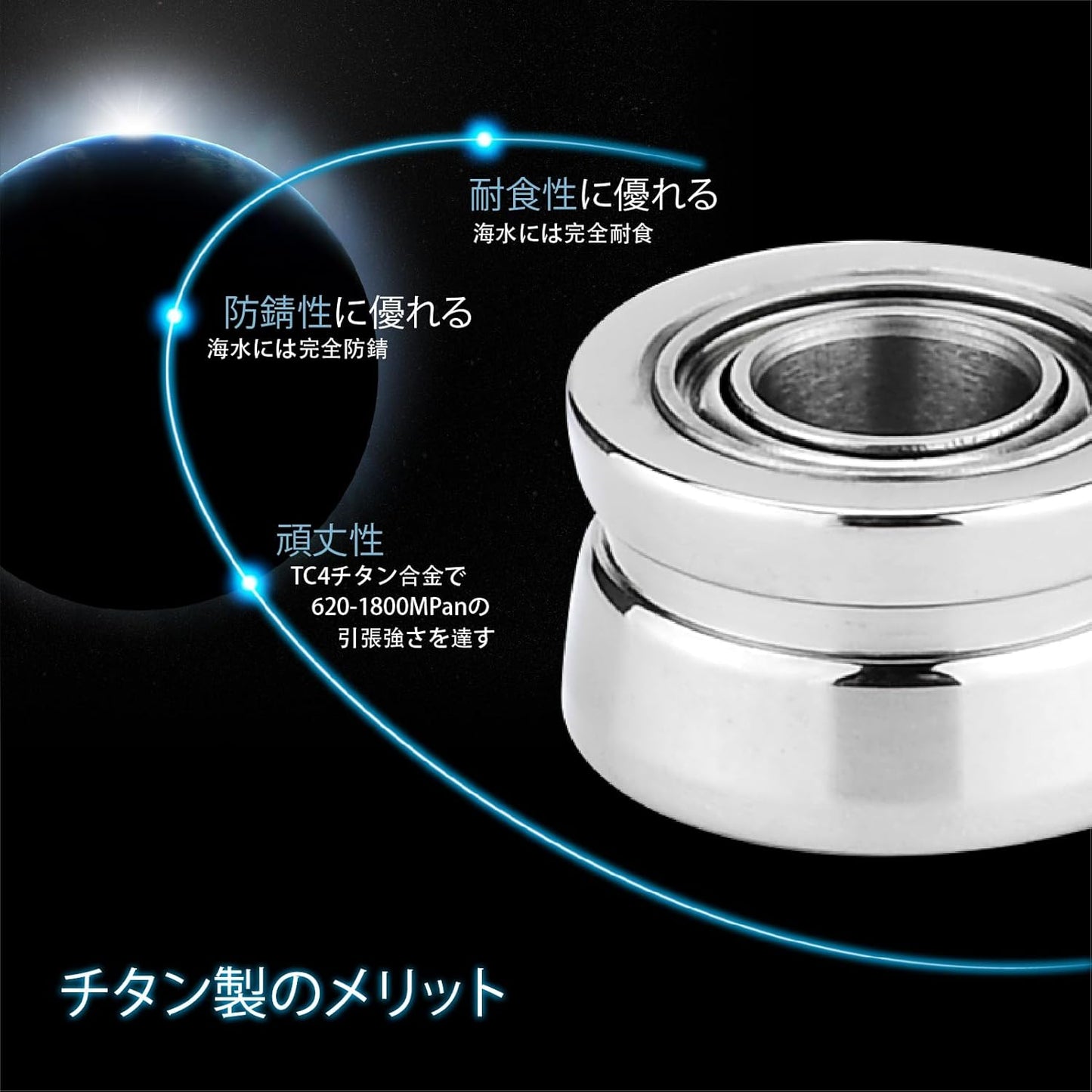 Gomexus HS1-TN Line Roller, Titanium Shimano Spinning Reel, Suitable for High Rotation, High Strength, Stella, Twin Power, Dedicated Line Roller, Increased Distance