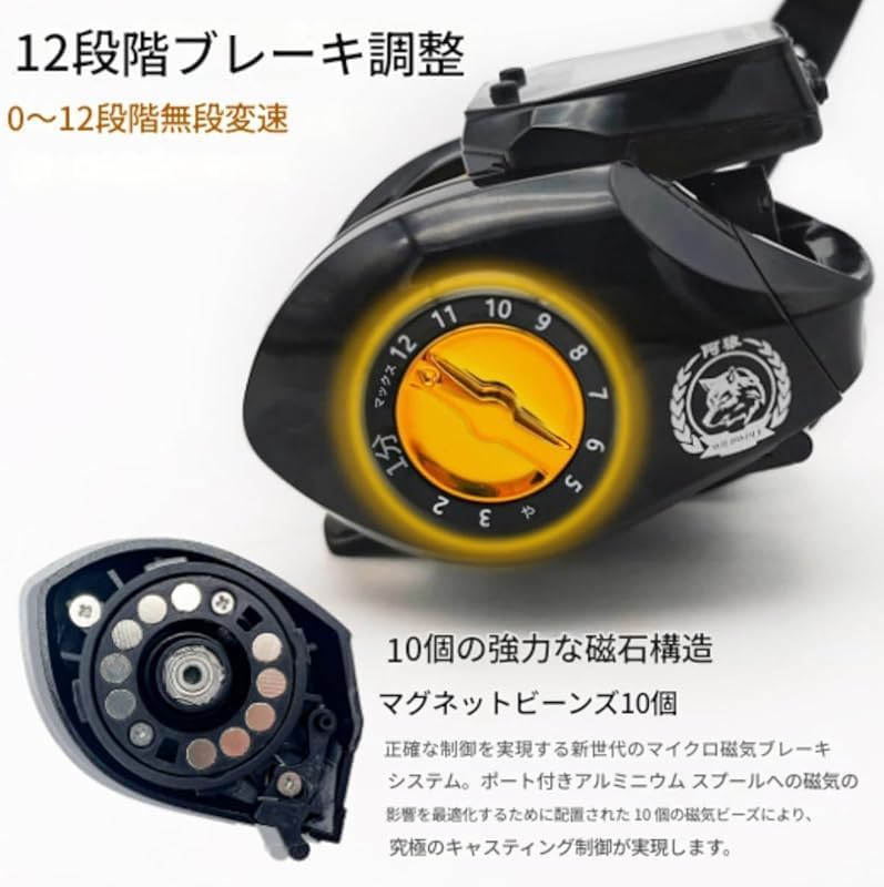 KryZaroギア比 7:2:1 防水釣り用ベイトリール デジタルディスプレイ付き正確ラインカウンター 水深表示魚信号アラーム 10kg 負荷容量 海釣り用釣りリール 釣り愛好家深海釣り用