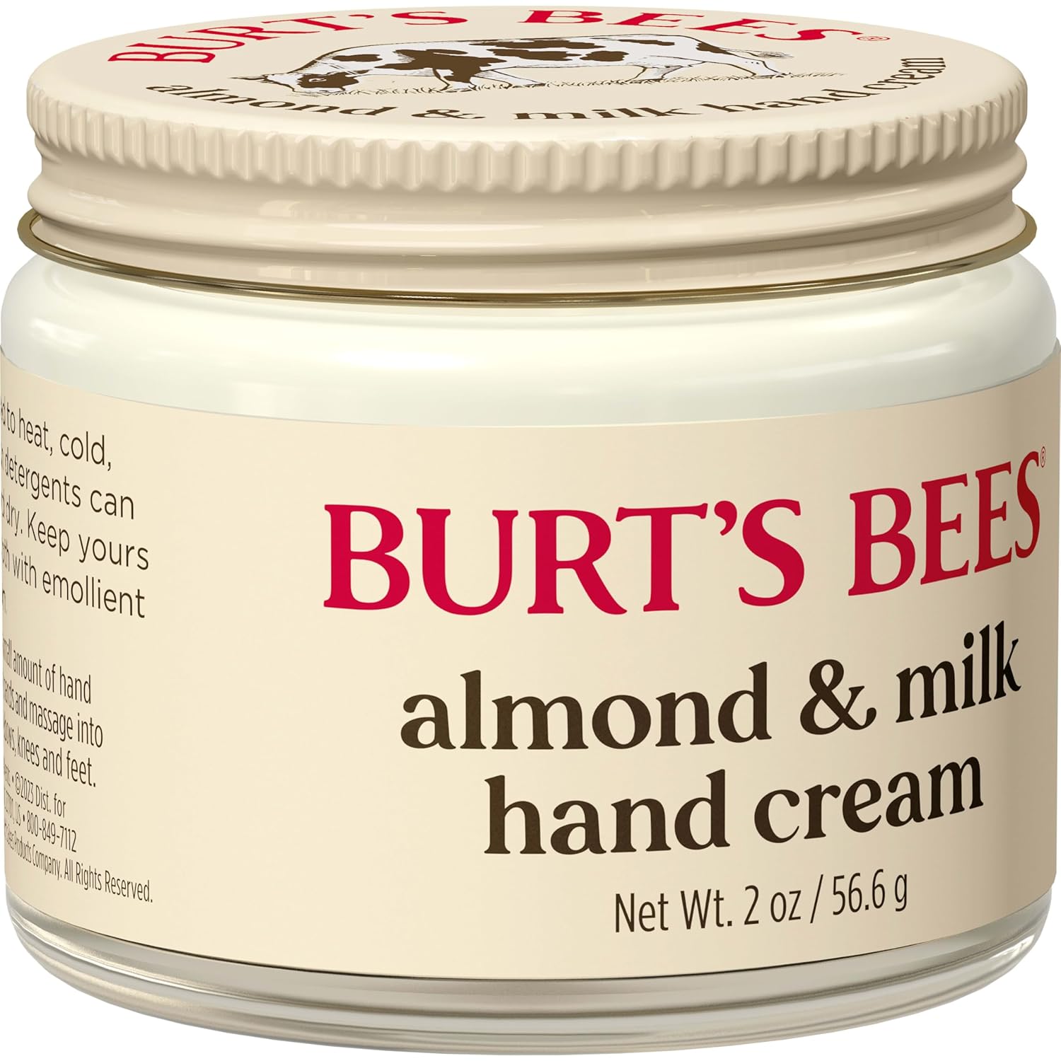Burt's Bees Crema de manos de almendras y leche, 2 onzas