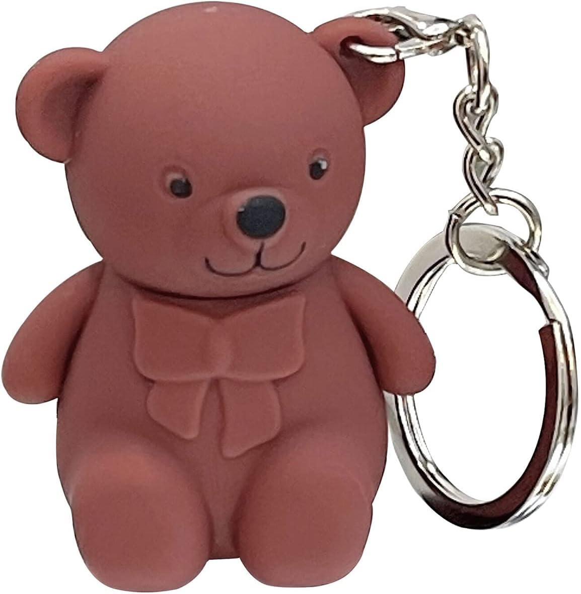 SNS Popular Bear Key Holder Lipstick Lip Glaze Lip Gloss 0.07 oz (1.9 g) 03# Hualin Sweet Zombo (Gentle)